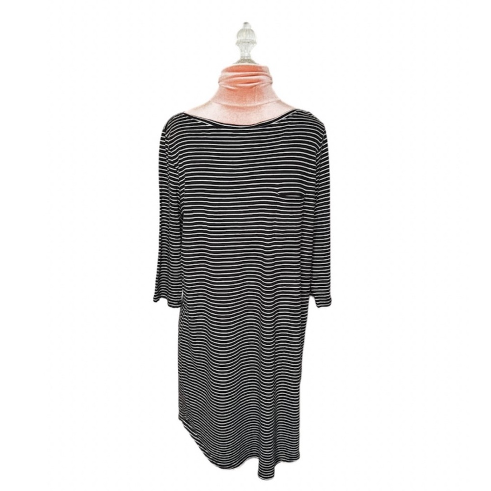 Gap T Shirt Dress Black and White Striped Women’s Size XL